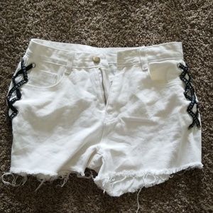 White jean shorts!